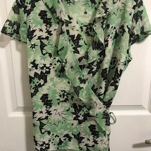 Gorgeous ESCADA 100% Silk Wrap Blouse! Size 44